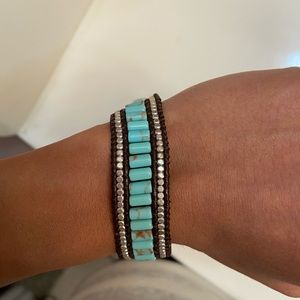 Lucky brand turquoise stone bracelet